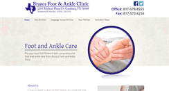 Desktop Screenshot of brazosfootandankle.com