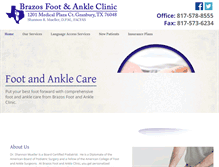 Tablet Screenshot of brazosfootandankle.com